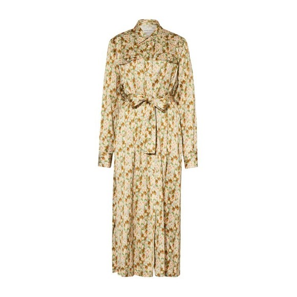 Golden Goose Floral Print Midi Dress With Belted Waist - NWT - Picture 1 of 1